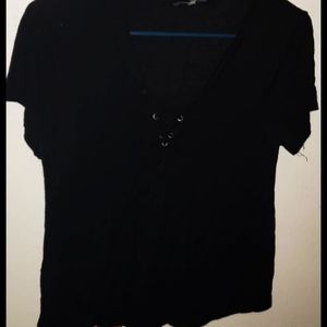 Lace Short Sleeve Shirt